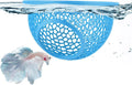 Floating Betta Hide & Shrimp Cave – 3D Printed Aquarium Hammock, Feeder & Rest Spot – Floating Betta Log & Cave Decor for Nano Tanks, Corydoras, Shrimp & Small Fish – Safe PLA, Patent Pending - Blue - Size S
