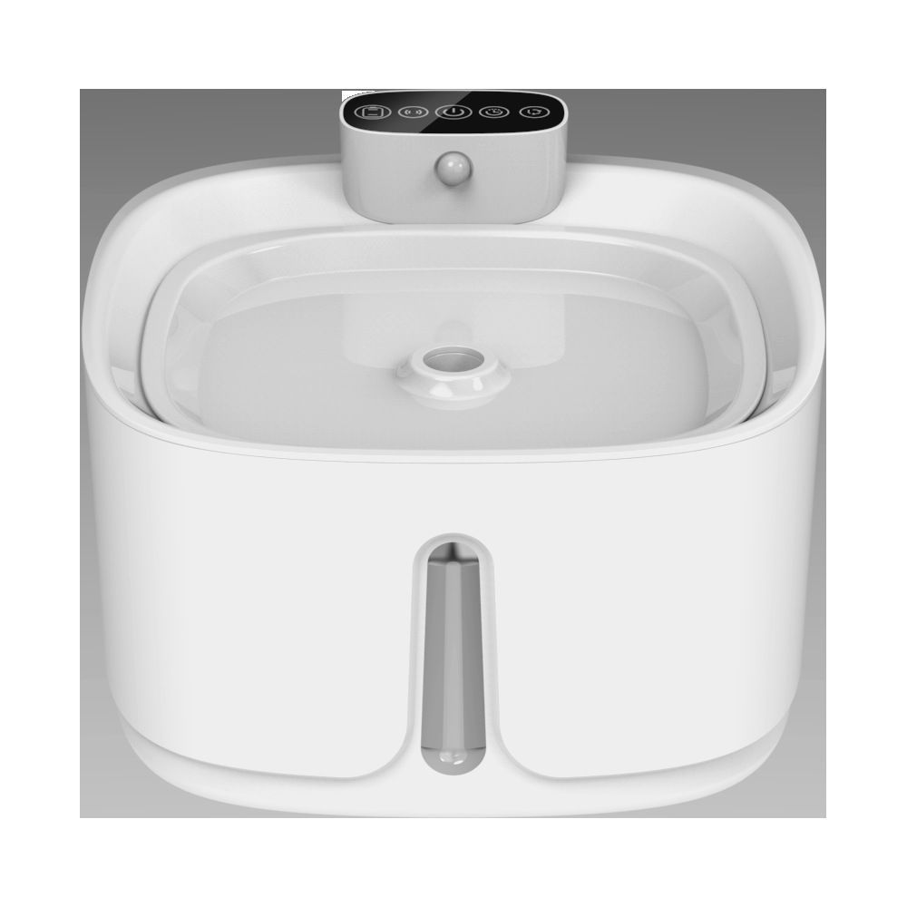 Plastic Cat Water Fountain - 108oz/3.2L Pet Water Fountain Cordless with Motion Sensor, 4 Replacement Filters, Ultra-Quiet Auto Dog Water Dispenser Battery Powered - White - Size 19cm