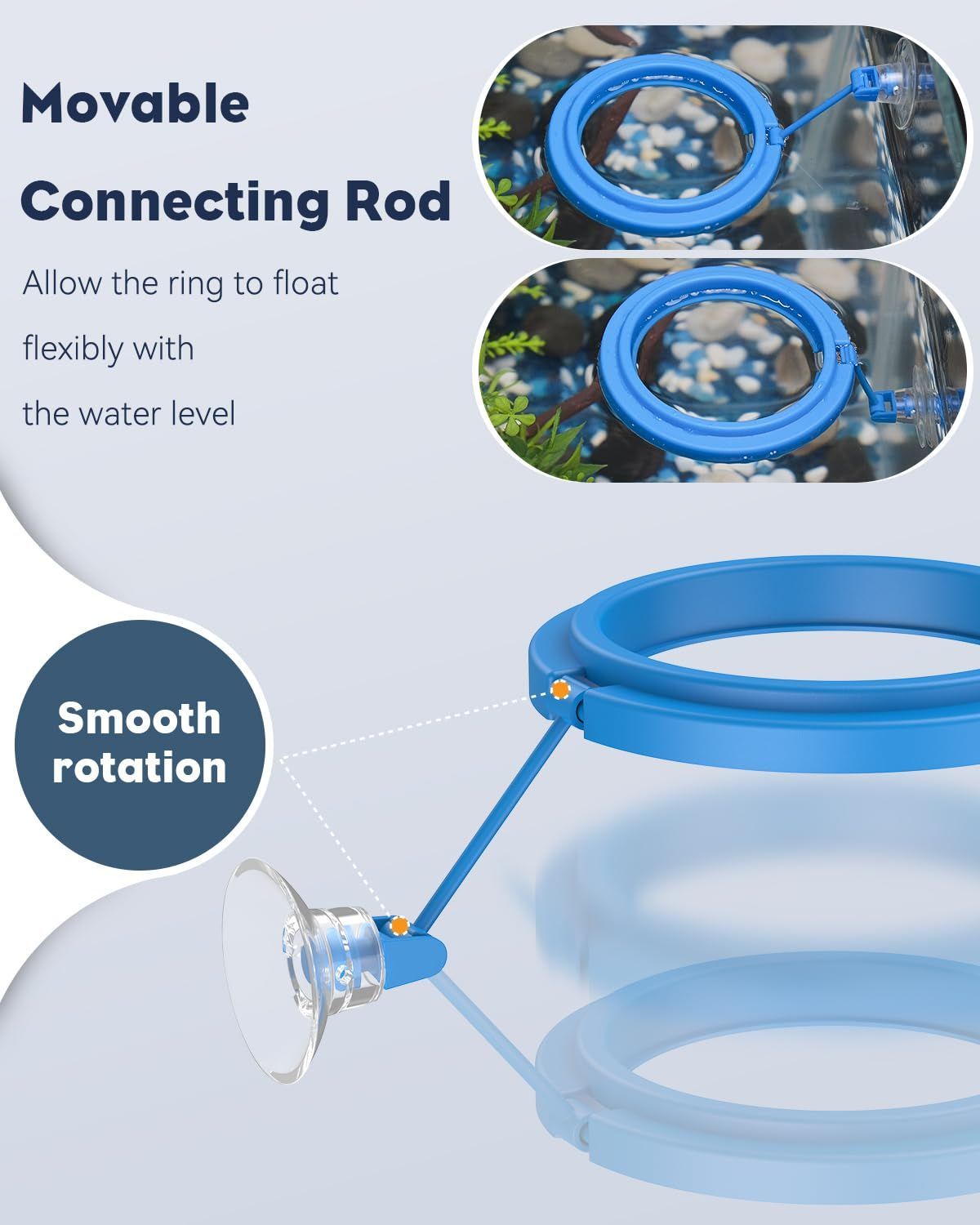 Betta Feeding Ring, Prevent Water Turbulence from Washing Food into Filter, Practical Round Floating Food, Suitable for Guppy, Goldfish and Other Small Fish (5 Pc)