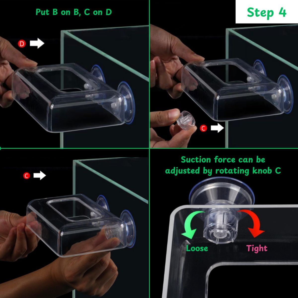 Fish Feeding Box Ring for Turtle with Filter Ball Set, Fish Feeder Ring and Nitrifying Ball, Betta Feeding Floating, Turtle Enrichment Toys, Floating Betta Food Holder (Clear，2Pcs） - Clear - Size M