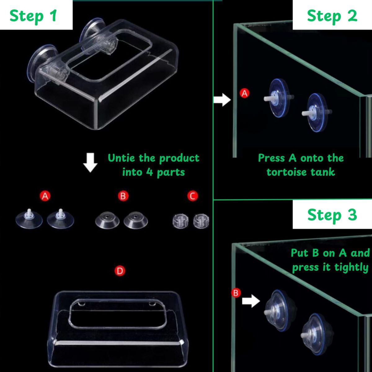 Fish Feeding Box Ring for Turtle with Filter Ball Set, Fish Feeder Ring and Nitrifying Ball, Betta Feeding Floating, Turtle Enrichment Toys, Floating Betta Food Holder (Clear，2Pcs） - Clear - Size S