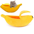 Medium Creative Banana Shape pet Bed, Warm and Soft Banana Bed for Hedgehog, Hamster Chinchilla, Guinea Pigs, Ferret,Kitten Puppy - Yellow