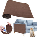 118"X15.8" Self-Adhesive Cat Scratching Mat - Durable Couch Protector from Cat Claws, DIY Furniture Protector from Cats Scratching, Sticky cat Scratch Wall mat- No Residue, Safe for Cats - Brown