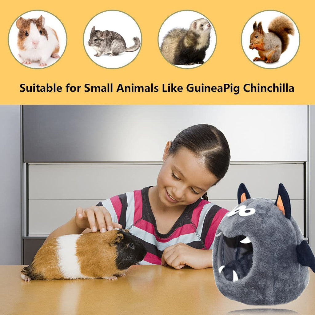Guinea Pig Bed Hideouts Warm Small Animal Pet Beds Monster Hamster Bed House Accessorie for Guinea Pig Chinchilla Hedgehog Hamster
