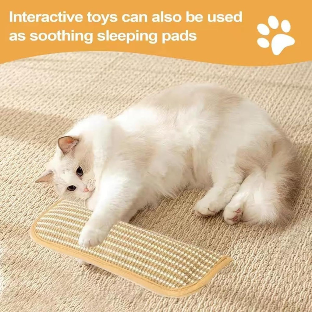 4PC Cat Toys Catnip Toys Interactive Cat Toys Catnip Kicker Soft Sisal Pillow Cat