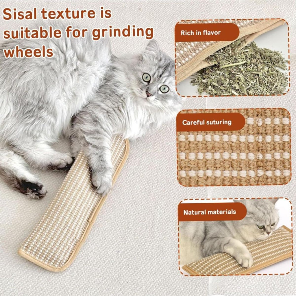 4PC Cat Toys Catnip Toys Interactive Cat Toys Catnip Kicker Soft Sisal Pillow Cat