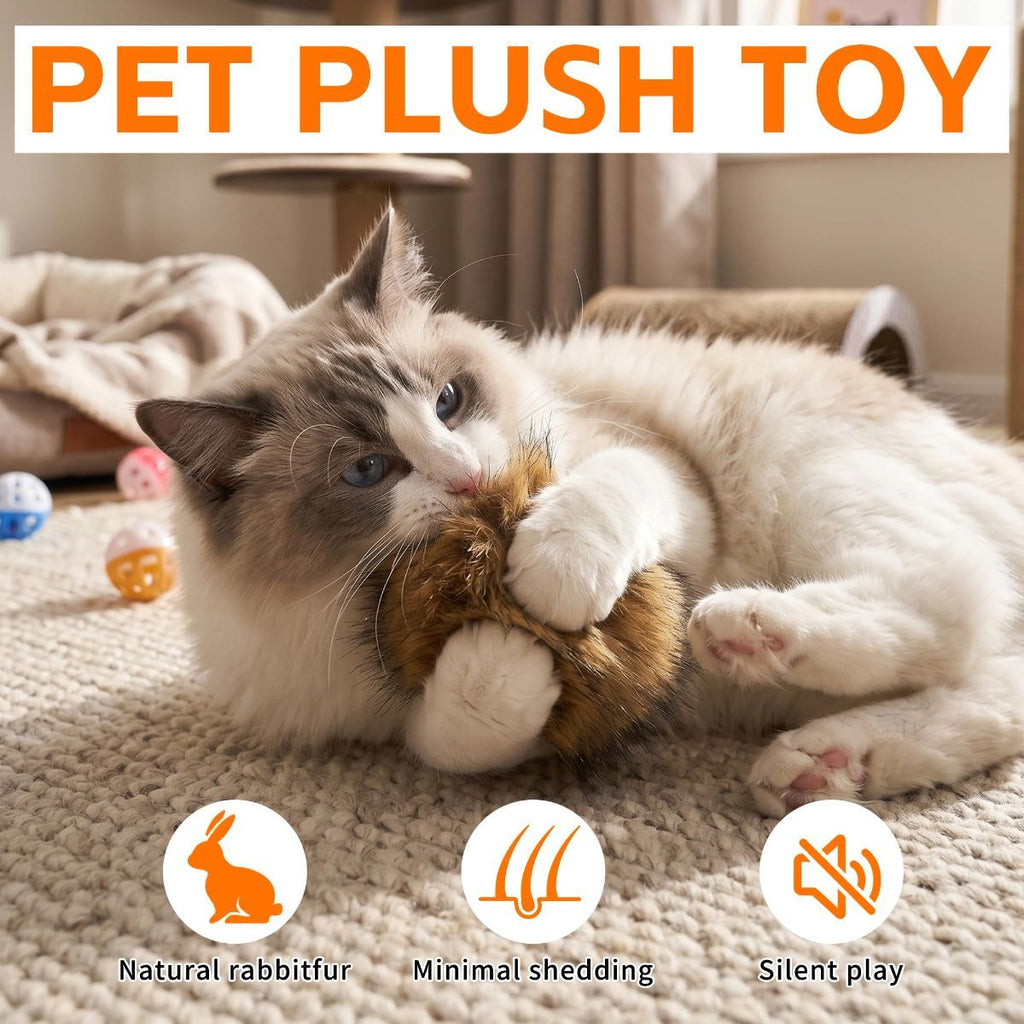 Cat Toys Furry Pom-Pom Toys Durable Cat Toys Indoor Cat Toys Cat Playtime