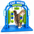Indoor Cat Self-Grooming Arch: Gentle Dry Massage & Hair Removal For Your Relaxed Cat (Blue)