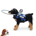 Blind Dog Ring,Adjustable Blind Dog Harness,Blind Dog Bumper to Protect Cats and Dogs with Blindness, Blurred Vision, Sick Eyes from Collision, M (Blue)
