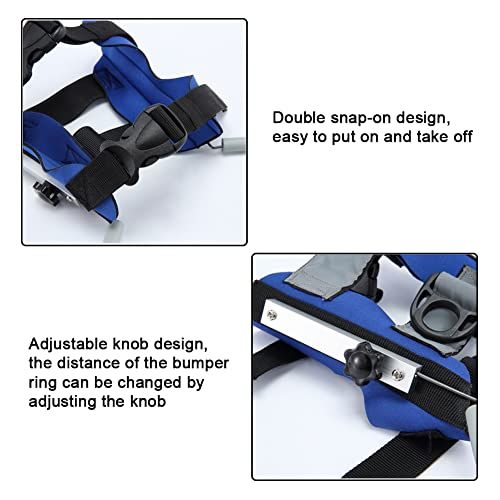 Blind Dog Ring,Adjustable Blind Dog Harness,Blind Dog Bumper to Protect Cats and Dogs with Blindness, Blurred Vision, Sick Eyes from Collision, M (Red)