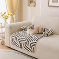 Calming Dog Bed Mats, Couch Bed Mat, Soft Flannel 3-Sided Bolster Pet Sofa Bed Supports Head & Neck(Gray)
