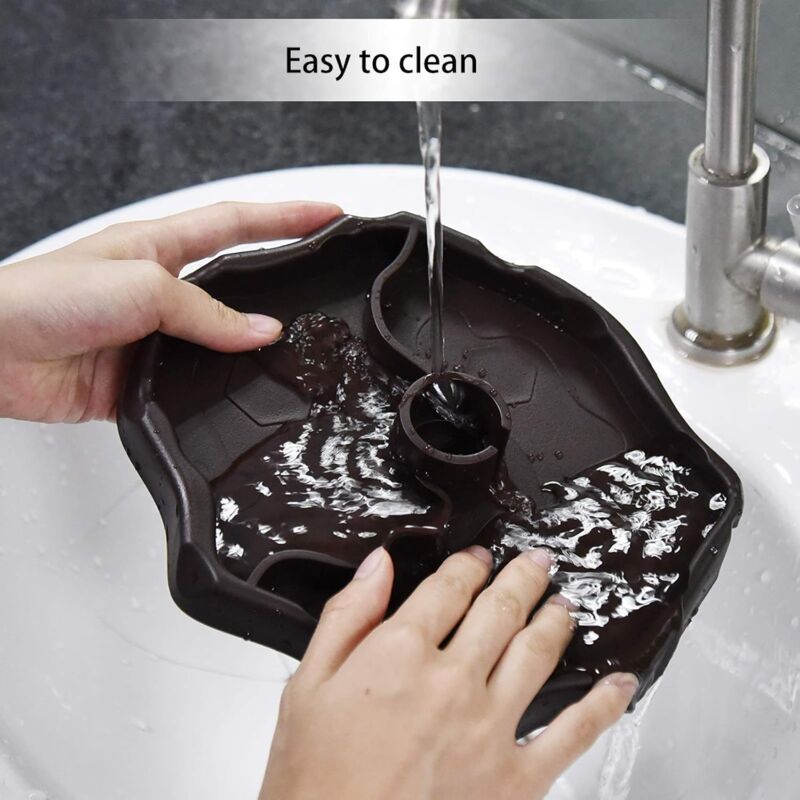 Pet Drinking Fountain, 2 In 1 Automatic Drinking Fountain Anti-Splash Turtle Lizard Reptile