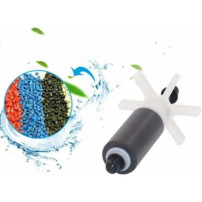 Hoome Ceramic Filter Replacement Impeller Small Mute Removable Aquarium Cartridge Filter Spare ROtor Maintenance Tool