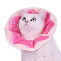 1 Adjustable Protective Collar for Cats and Dogs with Velcro, Compatible with Cats, M, Pink