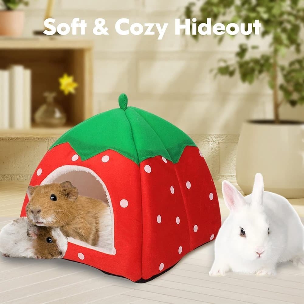 1 Pack Small Animal House for Guinea Pigs and Rabbits, Cat Bed for Sleep Play Rest, Compatible with Smultron Pet, 48×48×48cm