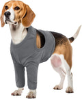 3XL Dog Elbow Protector, Light Gray, Breathable Elastic Post-Surgery Protection, Prevents Licking and Biting