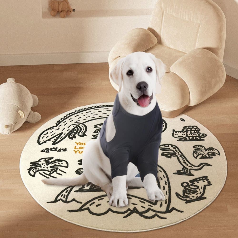 3XL Dog Elbow Protector, Light Gray, Breathable Elastic Post-Surgery Protection, Prevents Licking and Biting