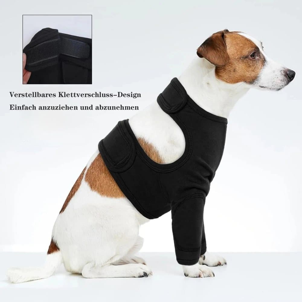 Dog Elbow Protector XL, Black, Breathable Elastic Post-Surgery Sleeve Prevents Licking and Biting