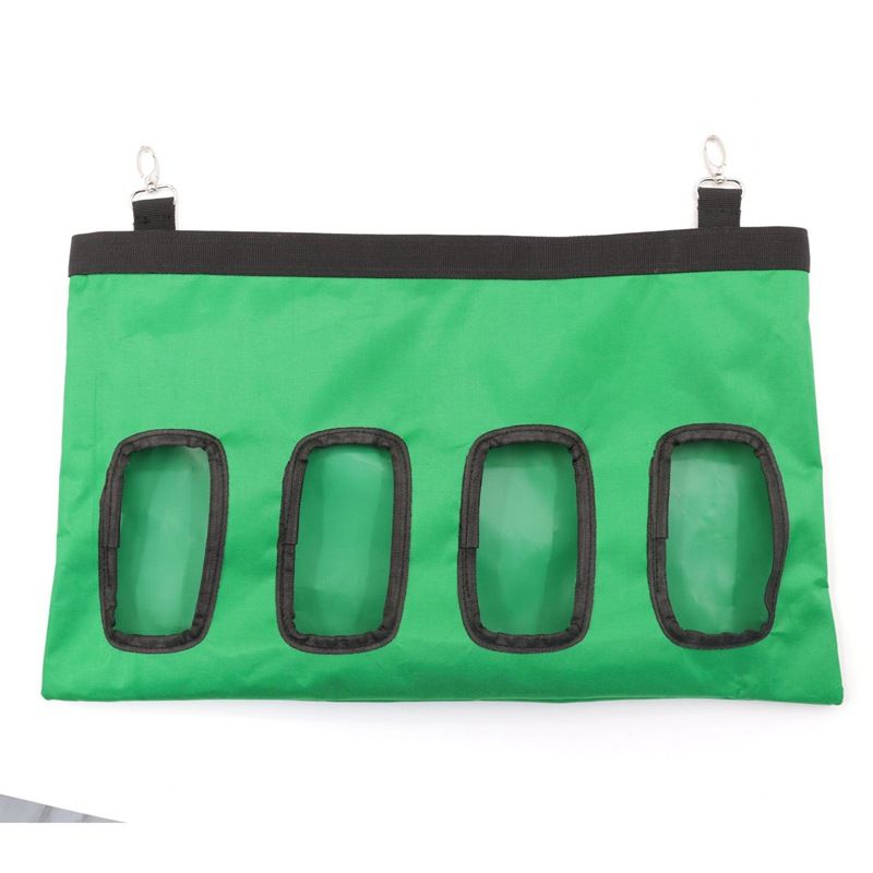 Pet Feeding Bag (Oxford Cloth) Size: two holes Color: Black for Rabbits/Guinea Pigs (1pc)