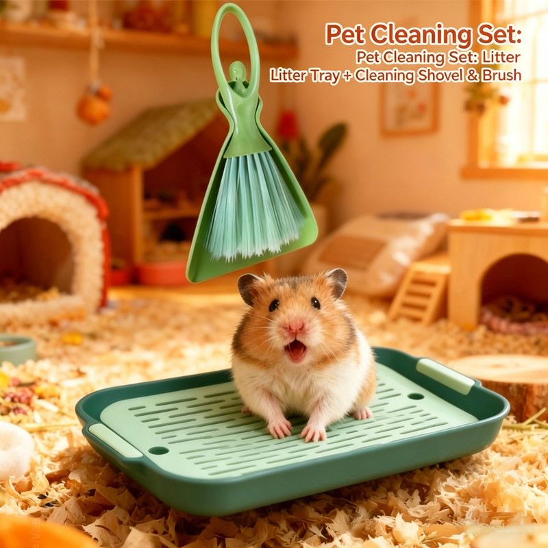 Waste Tray (Plastic) Size: 270mm*185mm*40mm Color: Green for Rabbits/Guinea Pigs (1pc)