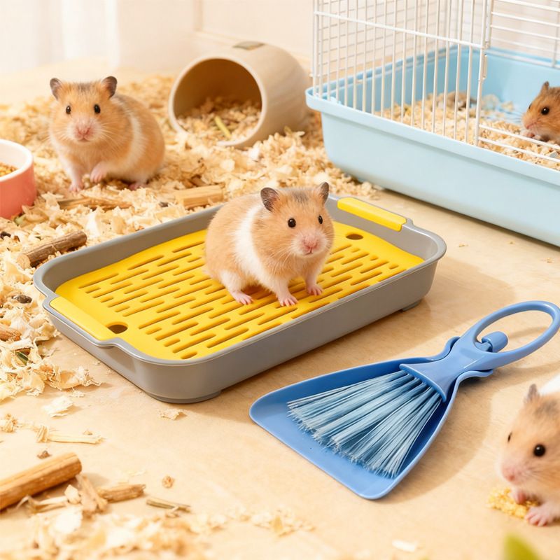 Waste Tray (Plastic) Size: 270mm*185mm*40mm Color: Green for Rabbits/Guinea Pigs (1pc)