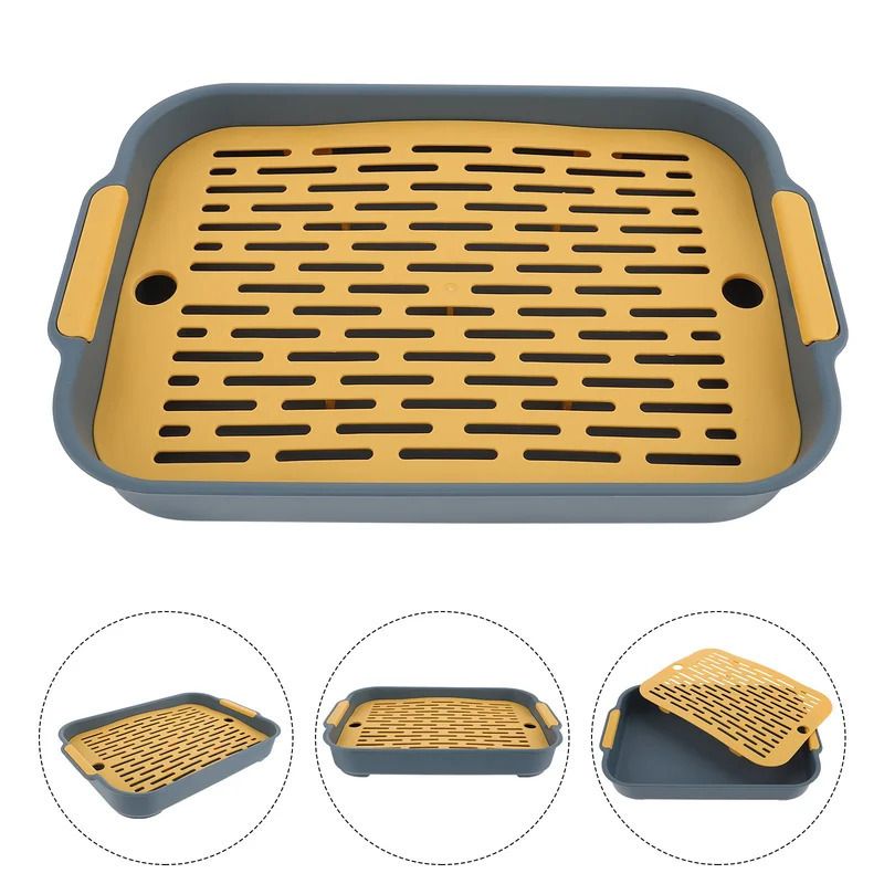 Waste Tray (Plastic) Size: 270mm*185mm*40mm Color: Green for Rabbits/Guinea Pigs (1pc)