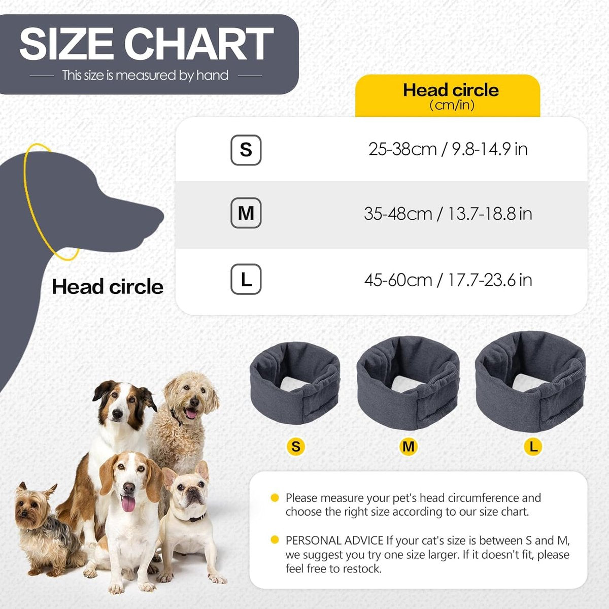 M - Noise-Reducing Ear Protectors for Dogs - Dog Ear Protector - Ear Protector for Dogs - Dog Ear Protector - Dog Ear Protection - Pet Cone - Noise-Dampening Dog Headband - Noise-Reducing Dog Ear Warmer - Keep Warm - Adjustable