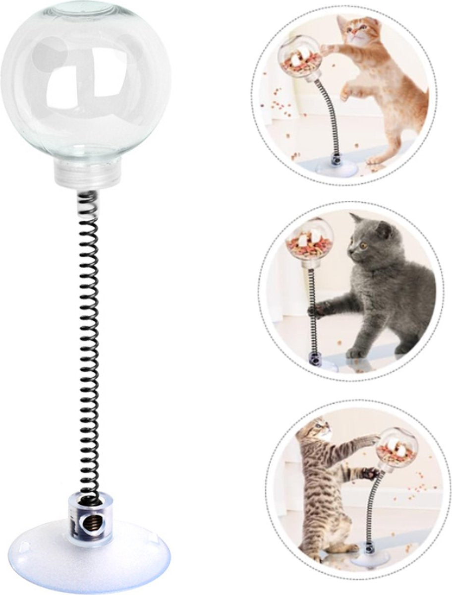 Cat Toys - Food Dispenser - Interactive Puppy Food Training - Training Ball - Learning Play Ball - Treat Ball - Cat Treat Dispenser Toy - Automatic Cat Feeder - Toy with Treat Ball - Safe Interactive Cat Food Toy