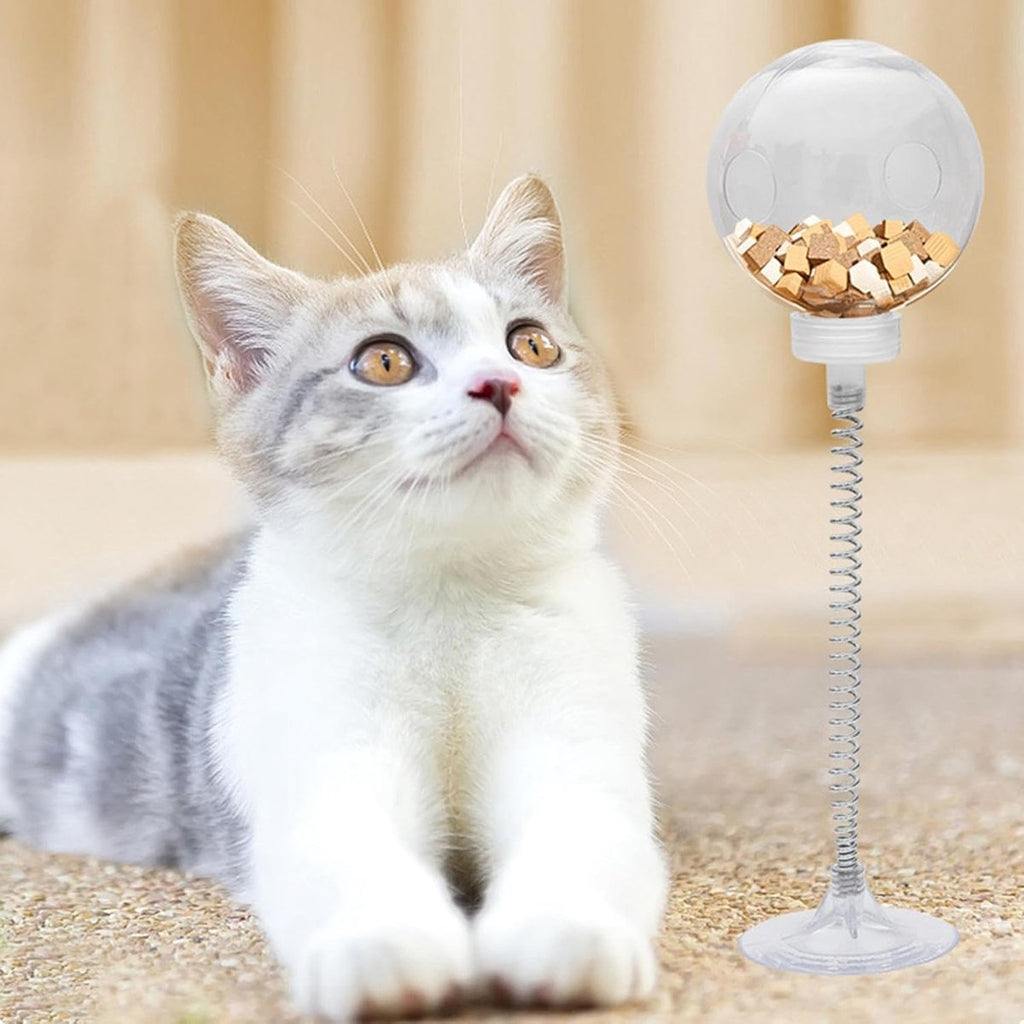 Cat Toys - Food Dispenser - Interactive Puppy Food Training - Training Ball - Learning Play Ball - Treat Ball - Cat Treat Dispenser Toy - Automatic Cat Feeder - Toy with Treat Ball - Safe Interactive Cat Food Toy
