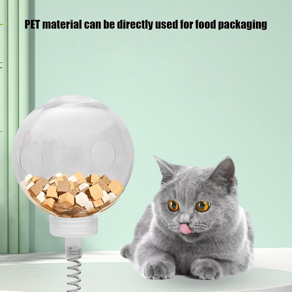 Cat Toys - Food Dispenser - Interactive Puppy Food Training - Training Ball - Learning Play Ball - Treat Ball - Cat Treat Dispenser Toy - Automatic Cat Feeder - Toy with Treat Ball - Safe Interactive Cat Food Toy