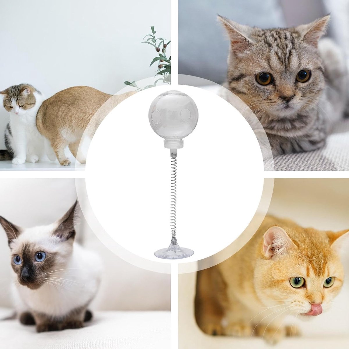 Cat Toys - Food Dispenser - Interactive Puppy Food Training - Training Ball - Learning Play Ball - Treat Ball - Cat Treat Dispenser Toy - Automatic Cat Feeder - Toy with Treat Ball - Safe Interactive Cat Food Toy