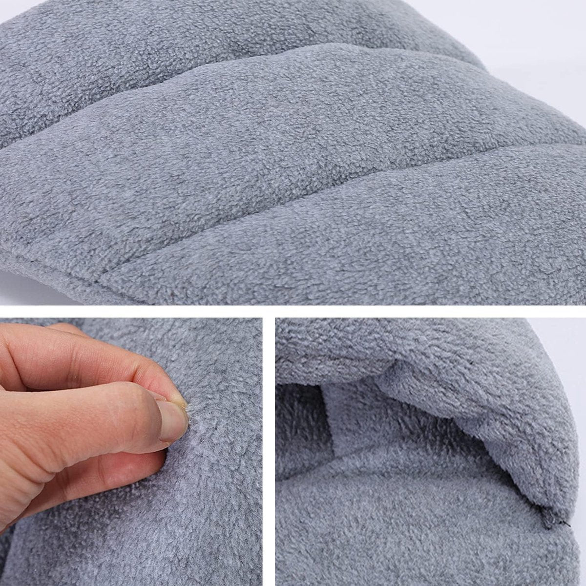 Rabbit Nest - 1 piece - Hamster Sleeping Bag - Hamster Bed - Guinea Pig Bed - Warm Guinea Pig House - Pet Sleeping Bag - Mini Sleeping Bag - Warm Soft Hiding Place - for hamsters, rabbits, kittens and other small pets - 38*28 cm - Grey