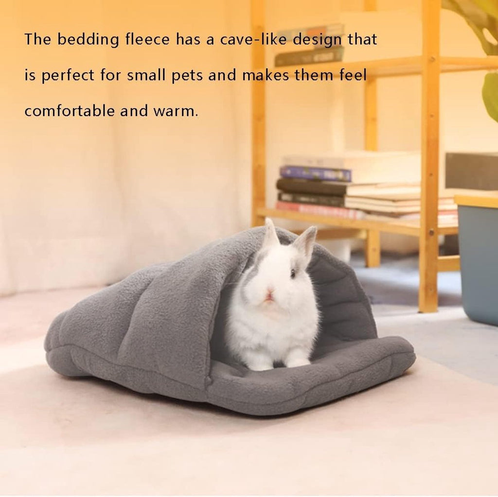 Rabbit Nest - 1 piece - Hamster Sleeping Bag - Hamster Bed - Guinea Pig Bed - Warm Guinea Pig House - Pet Sleeping Bag - Mini Sleeping Bag - Warm Soft Hiding Place - for hamsters, rabbits, kittens and other small pets - 38*28 cm - Grey