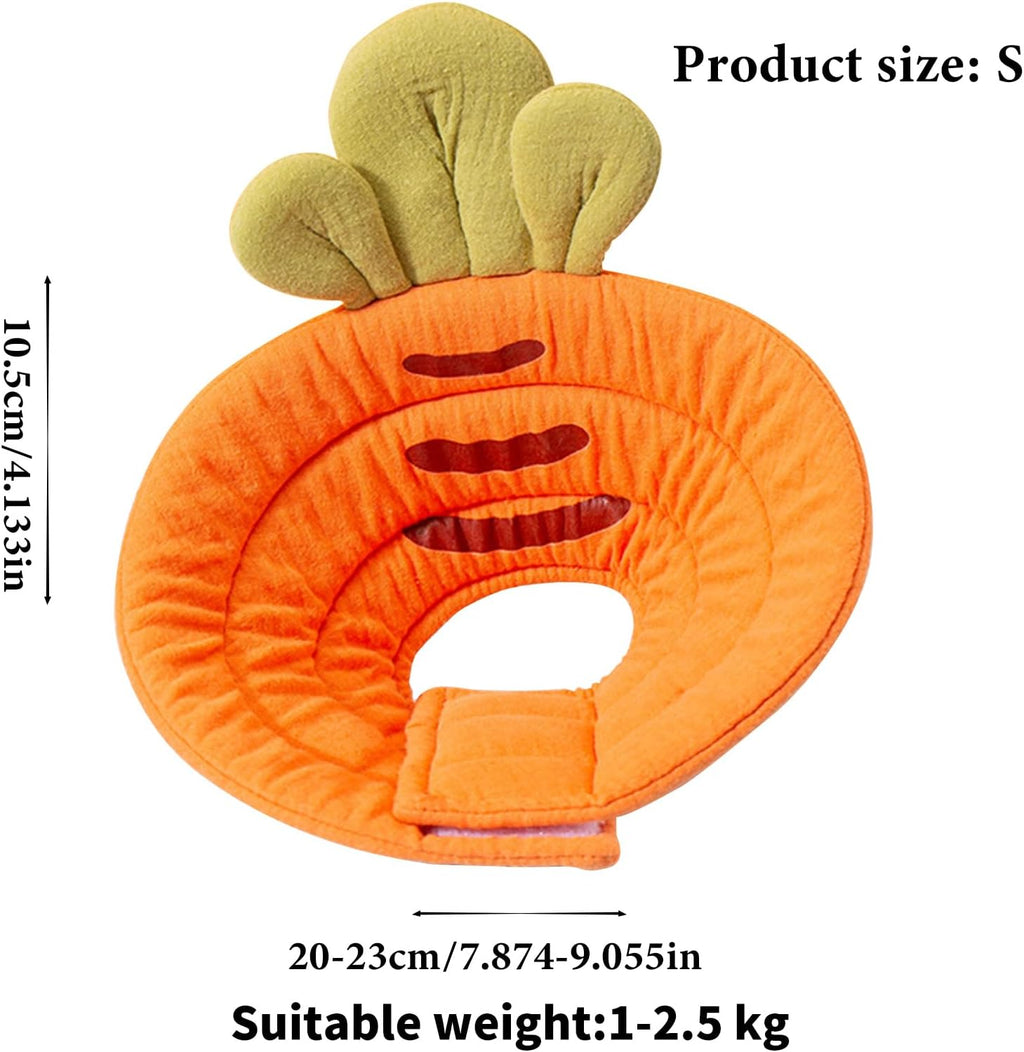 Pet Cone Collar - Soft - Prevents Licking and Biting - Carrot - Small - 1st