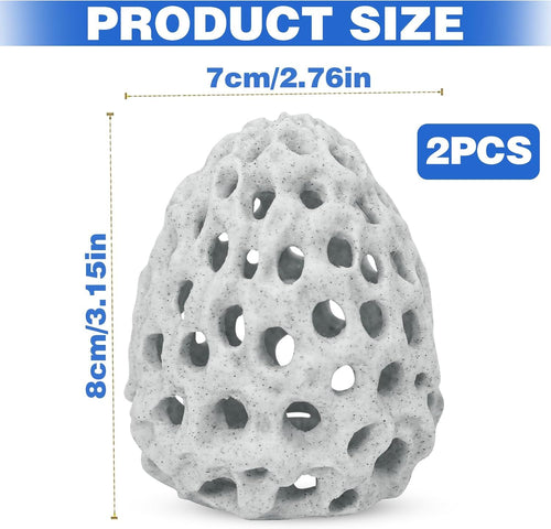 2 Pack Shrimp Dome Aquarium Caves, Suction Cup Fish Tank Hideouts for Shrimp, Bettas and Guppies to Rest, Hide and Breed, White