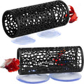 2 Pack Betta Fish Tank Decorations, Suction Cup Aquarium Hideouts for Shrimp, Small Fish, Breeding, Resting and Play, Black