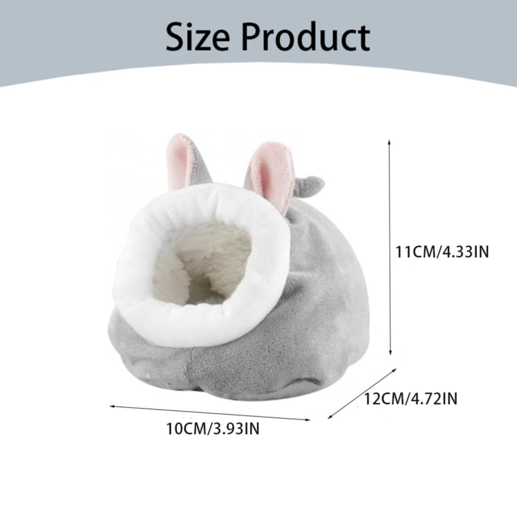 Small Pet Bed, Pig Christmas Bed Warm Hedgehog Hideout Cotton House Sleeping Nest Cage Accessories for Small Animal Habitat Supplies for Hamster Sugar Glider Squirrel Bearded Dragon Pink