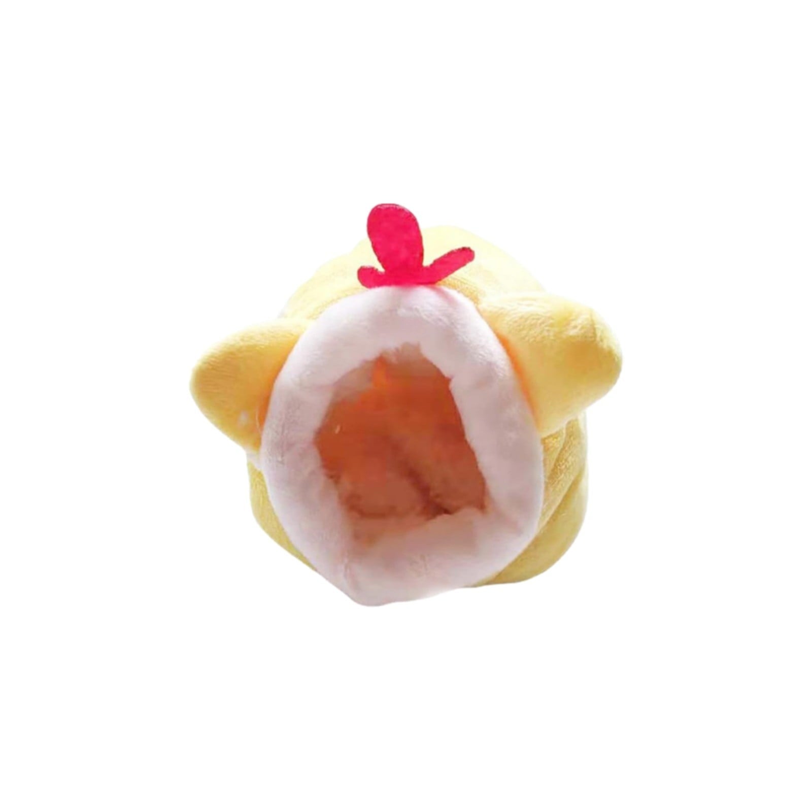 Small Pet Bed, Pig Christmas Bed Warm Hedgehog Hideout Cotton House Sleeping Nest Cage Accessories for Small Animal Habitat Supplies for Hamster Sugar Glider Squirrel Bearded Dragon, Pink Yellow