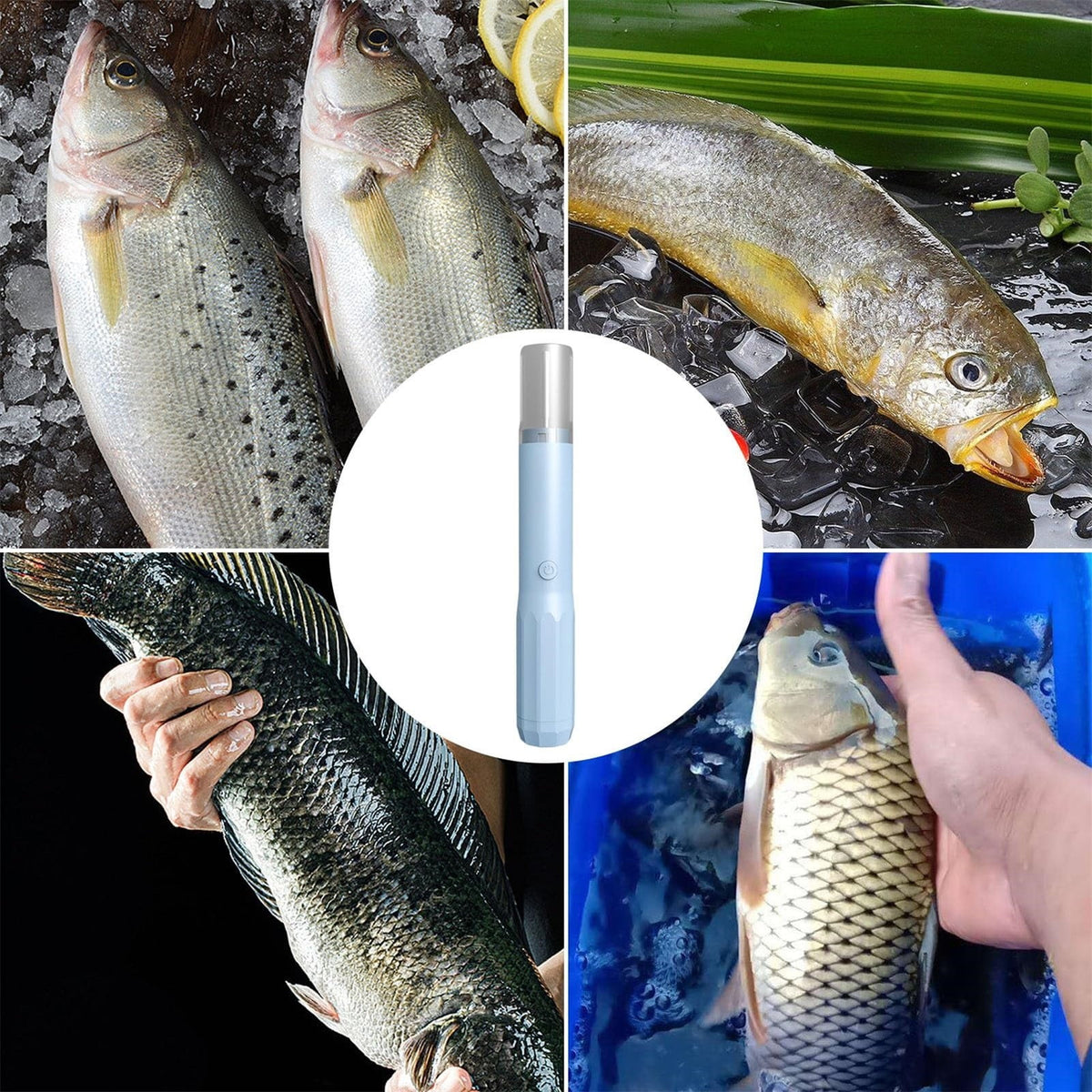 Peeler,  Processing! Electric Fish Stainless Steel Cordless Fish Remover Cleaner Fish Remover with Rechargeable Battery for Easy Kitchen Cleaning Tool Blue