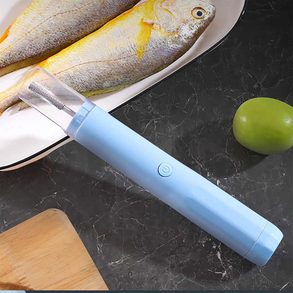 Peeler,  Processing! Electric Fish Stainless Steel Cordless Fish Remover Cleaner Fish Remover with Rechargeable Battery for Easy Kitchen Cleaning Tool Blue