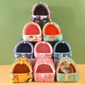 Cartoon Pattern Guinea Pig Cave House Bed, Rabbit Squirrel Chinchilla Hamster Hedgehog Nest Hideout, Small Animals Cage Warm Supplies, Machine Washable XL Green