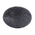 16 inch Plush Dog Bed Mat Warm Fluffy Round Puppy Crate Pad with Anti-Slip Waterproof Bottom Soft Comfy Pet Kennel Mat for Small and Medium Dogs Black