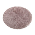 16 inch Plush Dog Bed Mat Warm Fluffy Round Puppy Crate Pad with Anti-Slip Waterproof Bottom Soft Comfy Pet Kennel Mat for Small and Medium Dogs Purple