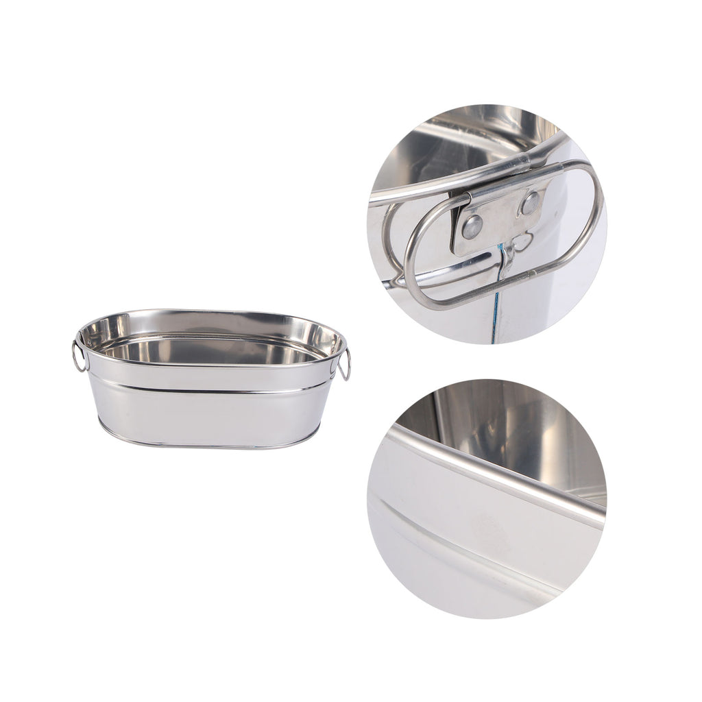 Large Capacity Stainless Steel Seafood Bucket for Serving Seafood in Restaurants and Home Tableware 1 Piece