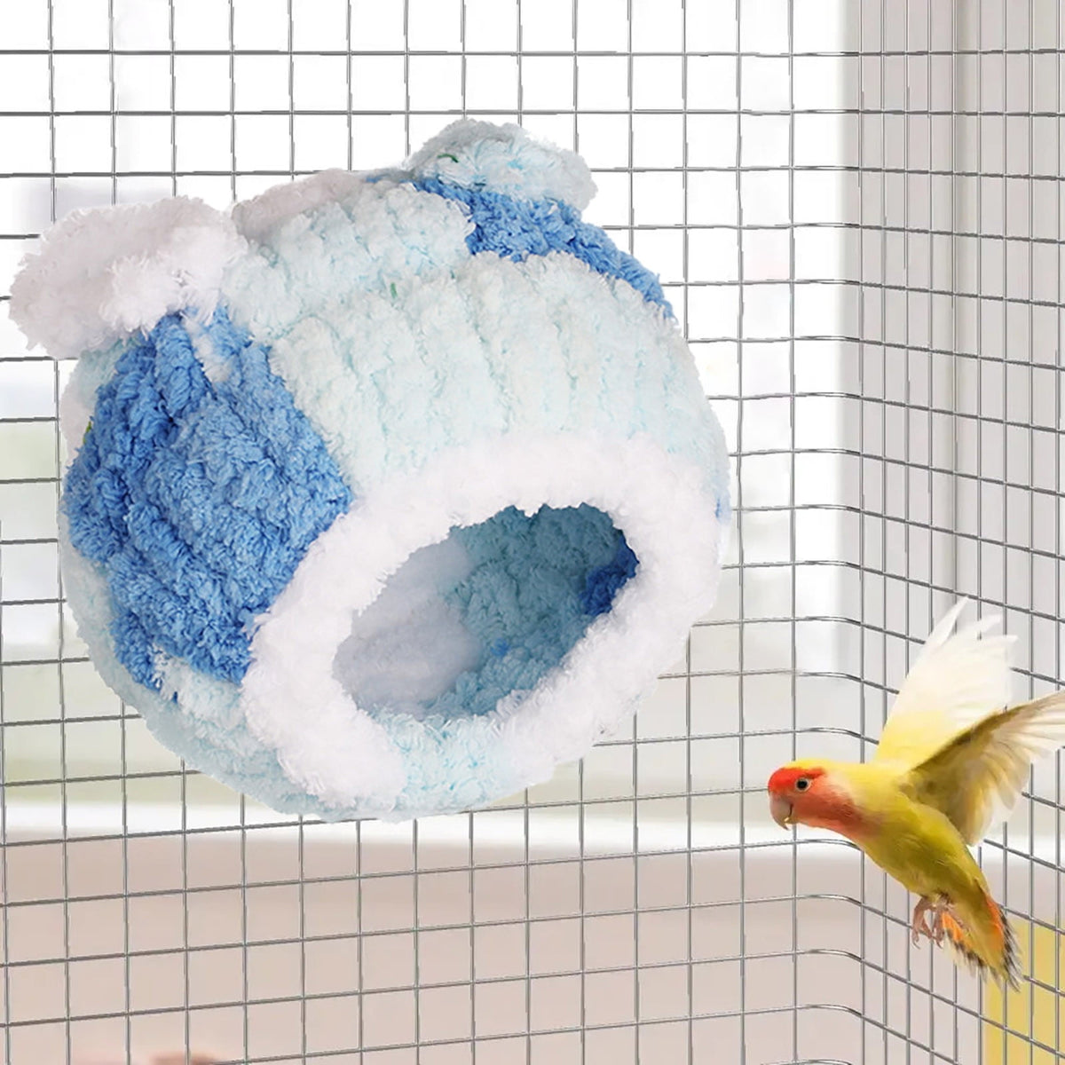 Bird Nest, Conure Breeding House Lovebird Bed for Conure, Lovebird, Canary, Finch, Coneshape Birds, Hamster, Small Pets E