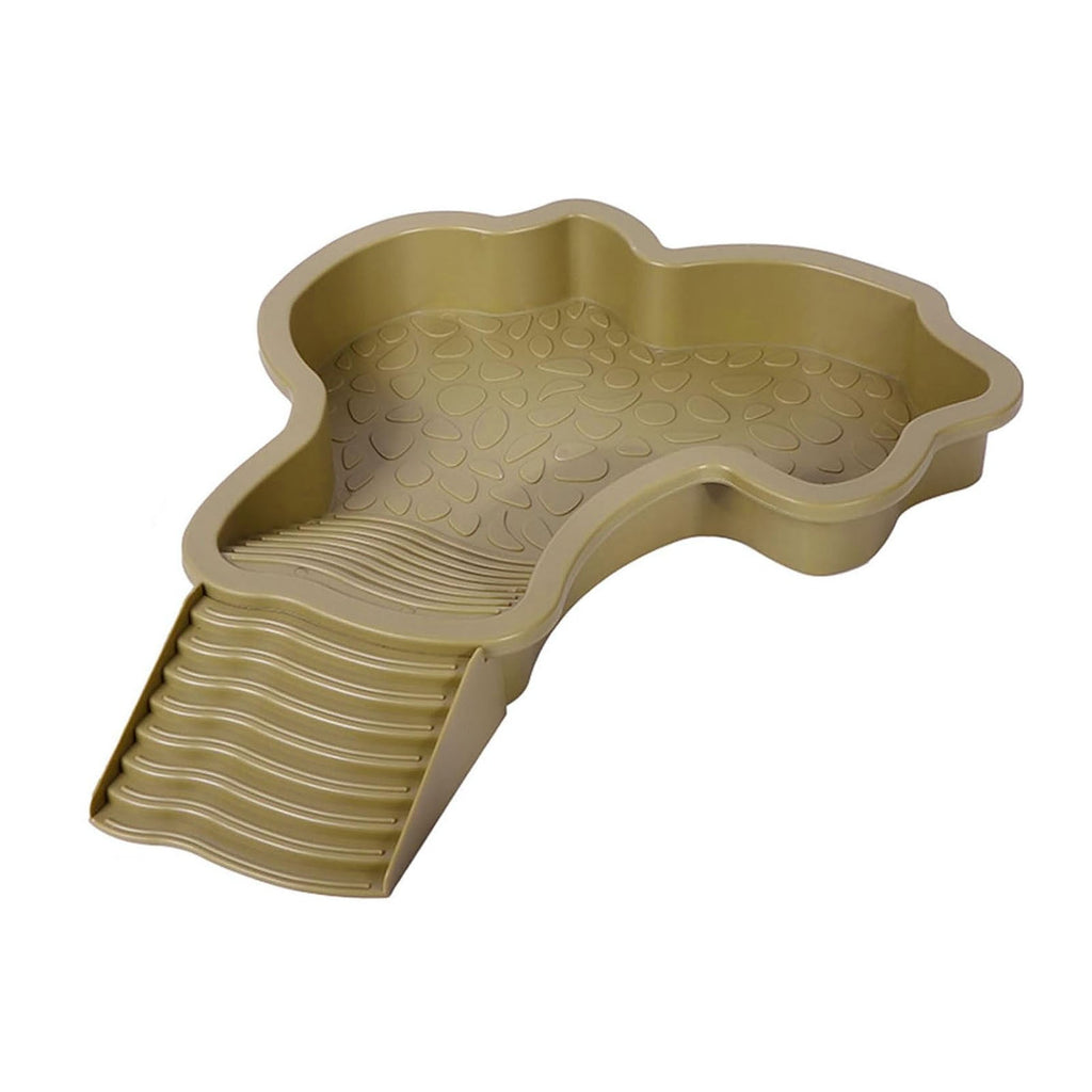 Reptile Bathing Pool Turtle Bath Amphibians Accessories with Ramp Tortoise Feeder Lizards Habitat for Tortoise Scorpion Snake B