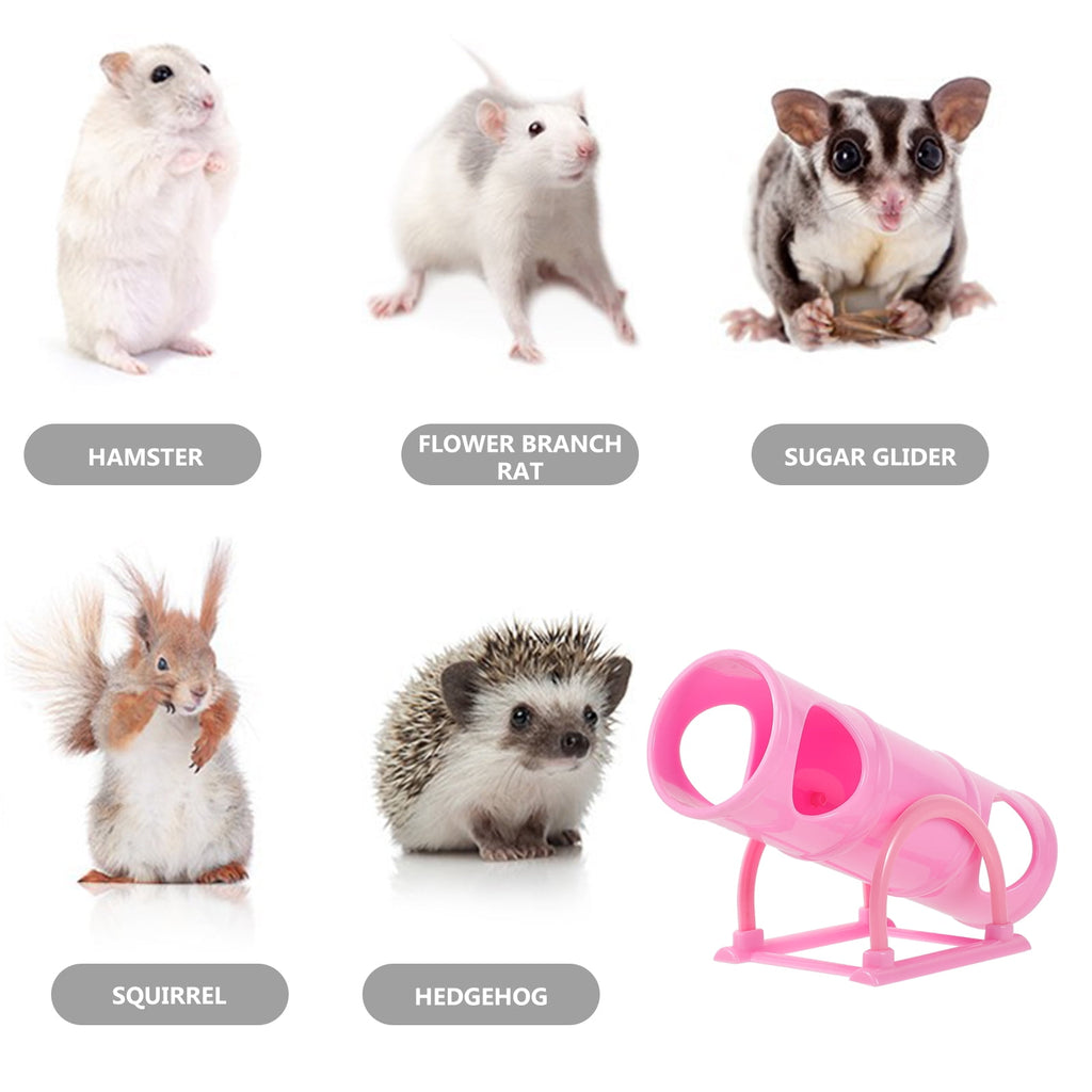 Pink Guinea Pig Toys Hamster Seesaw Pets Tunnel Small Animals