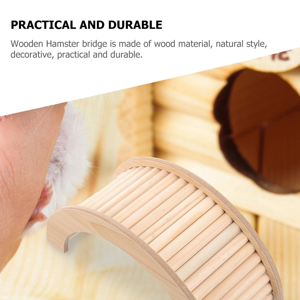 Wooden Hamster Toy Bridge and Ramp for Small Pets Bunny Climbing Tunnel Ladder Chinchilla Guinea Pig Accessories