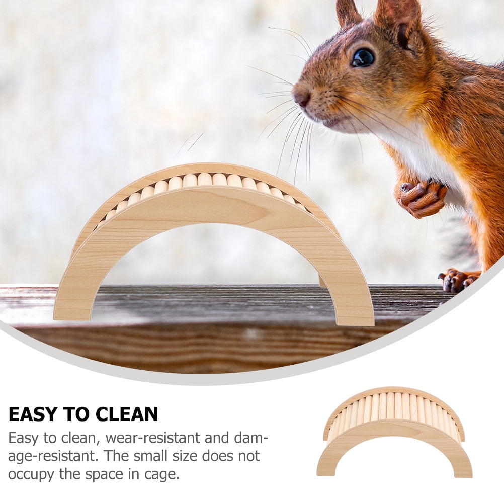 Wooden Hamster Toy Bridge and Ramp for Small Pets Bunny Climbing Tunnel Ladder Chinchilla Guinea Pig Accessories