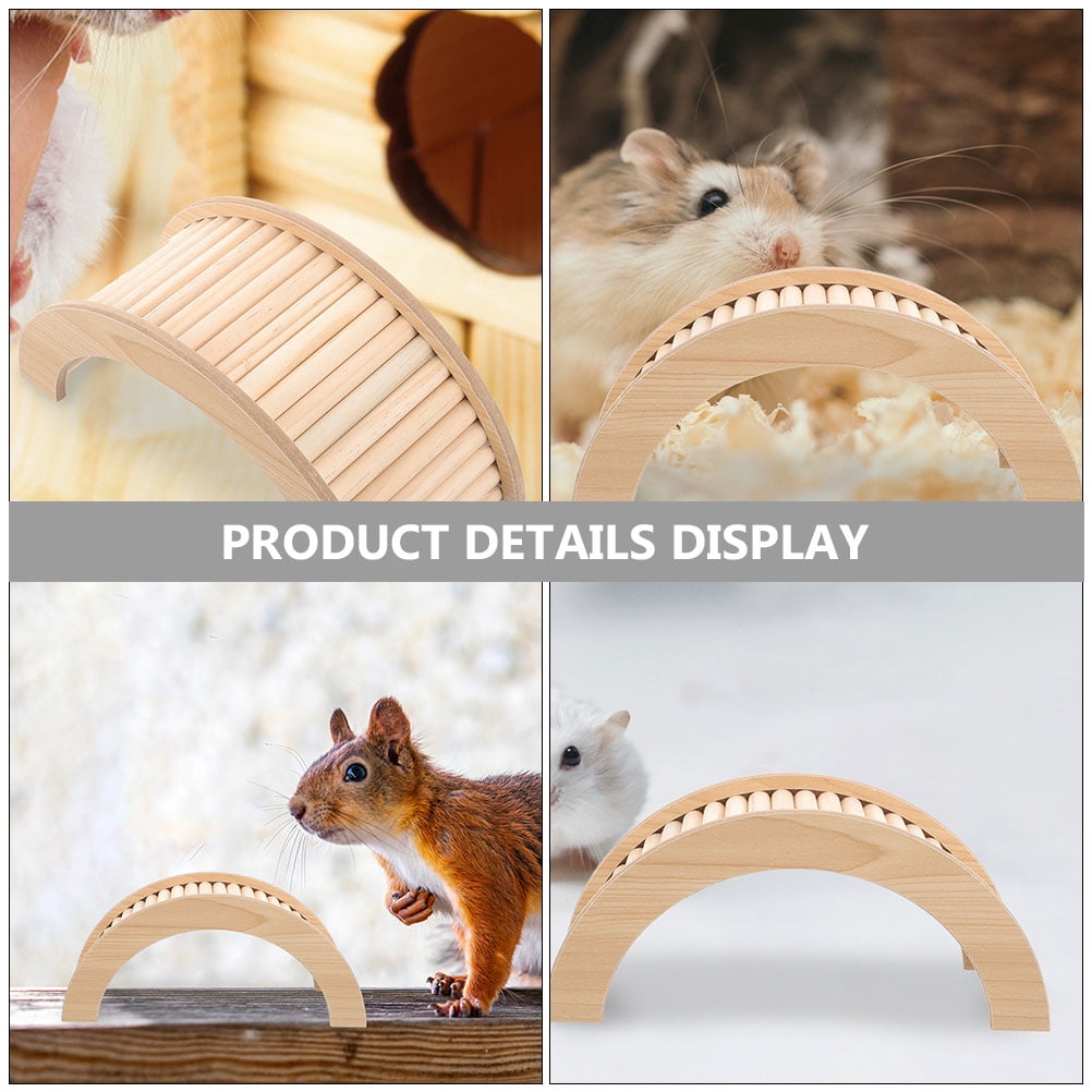 Wooden Hamster Toy Bridge and Ramp for Small Pets Bunny Climbing Tunnel Ladder Chinchilla Guinea Pig Accessories